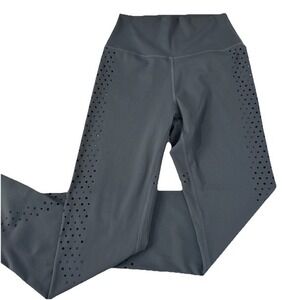 Majesty Fit Leggings Women Size S Dark Gray Laser‎ Cut Perforated High Waisted